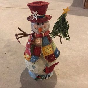 Metal snowman decor